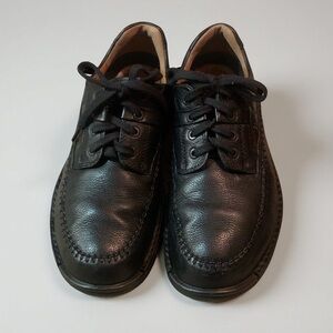Ecco Fusion Shoes Mens 8 EU 42 Black Leather Lace Up Casual Office